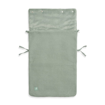 Jollein Voetenzak Autostoel Groep 0+ 3/5 Punts Basic Knit Forest Green - Jollein - Babywinkel - 8717329359970