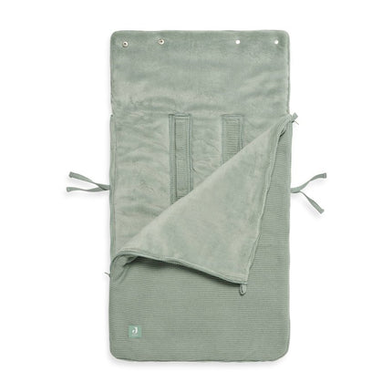 Jollein Voetenzak Autostoel Groep 0+ 3/5 Punts Basic Knit Forest Green - Jollein - Babywinkel - 8717329359970