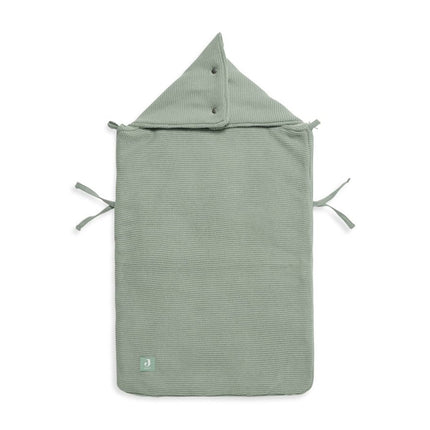 Jollein Voetenzak Autostoel Groep 0+ 3/5 Punts Basic Knit Forest Green - Jollein - Babywinkel - 8717329359970