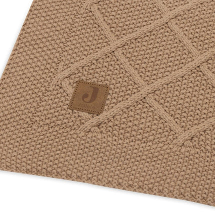 Jollein Wiegdeken Check Knit Biscuit 75 X 100 Cm - Jollein - Babywinkel - 8717329386686