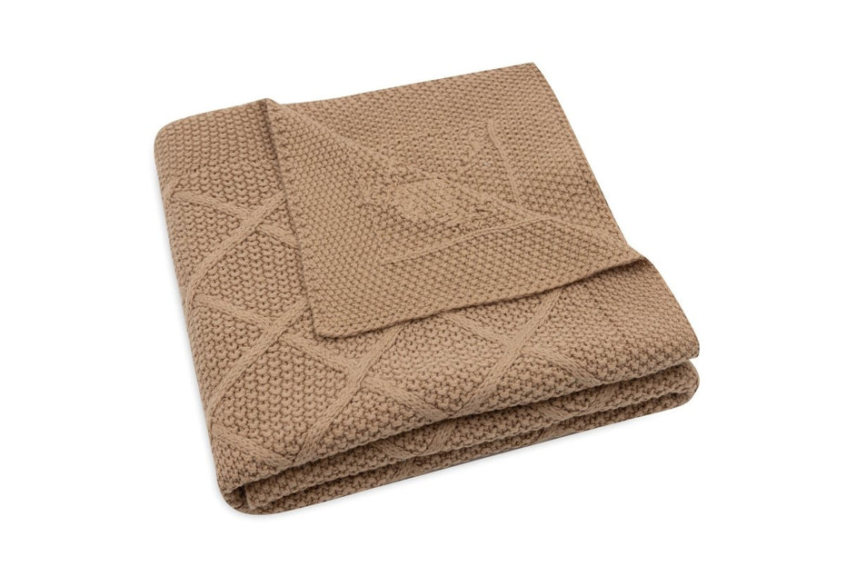 Jollein Wiegdeken Check Knit Biscuit 75 X 100 Cm - Jollein - Babywinkel - 8717329386686