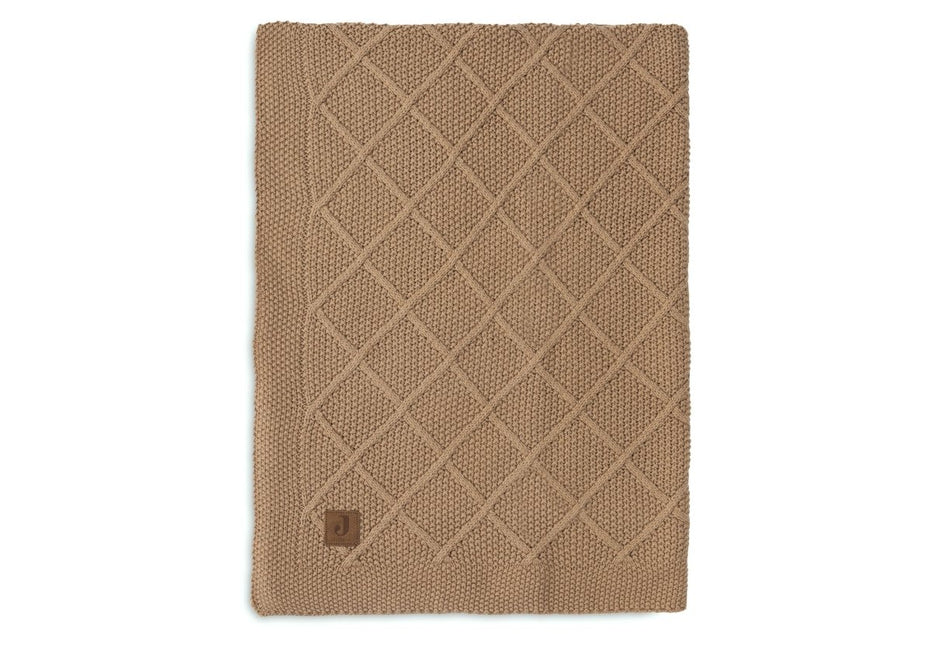 Jollein Wiegdeken Check Knit Biscuit 75 X 100 Cm - Jollein - Babywinkel - 8717329386686