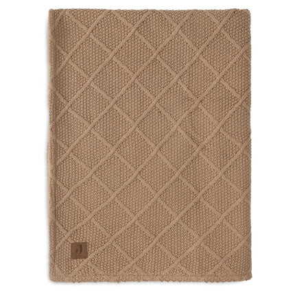 Jollein Wiegdeken Check Knit Biscuit/Teddy Fleece 75 X 100 Cm - Jollein - Babywinkel - 8717329386723