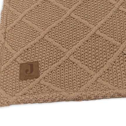 Jollein Wiegdeken Check Knit Biscuit/Teddy Fleece 75 X 100 Cm - Jollein - Babywinkel - 8717329386723