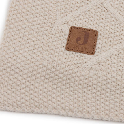 Jollein Wiegdeken Check Knit Oatmeal 75 X 100 Cm - Jollein - Babywinkel - 8717329386679