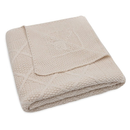 Jollein Wiegdeken Check Knit Oatmeal 75 X 100 Cm - Jollein - Babywinkel - 8717329386679