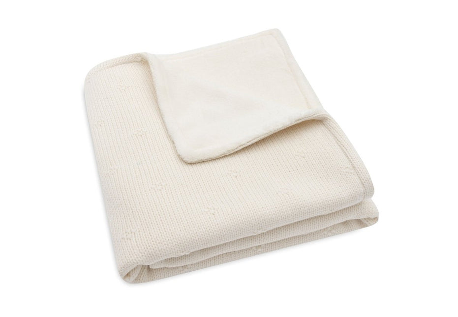 Jollein Wiegdeken Cosy Knit Ivory/Velvet 75 X 100 Cm - Jollein - Babywinkel - 8717329386617