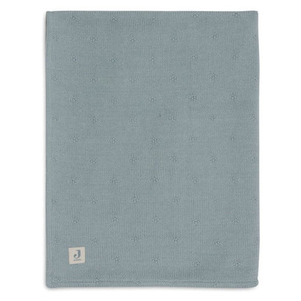 Jollein Wiegdeken Cosy Knit Sea Green/Velvet 75X100 Cm - Jollein - Babywinkel - 8717329386631