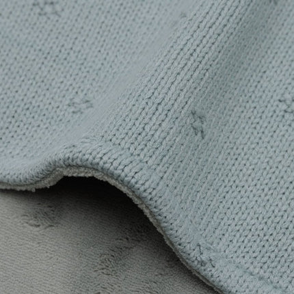 Jollein Wiegdeken Cosy Knit Sea Green/Velvet 75X100 Cm - Jollein - Babywinkel - 8717329386631