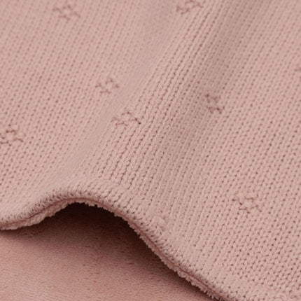 Jollein Wiegdeken Cosy Knit Wild Rose/Velvet 75 X 100 Cm - Jollein - Babywinkel - 8717329386624