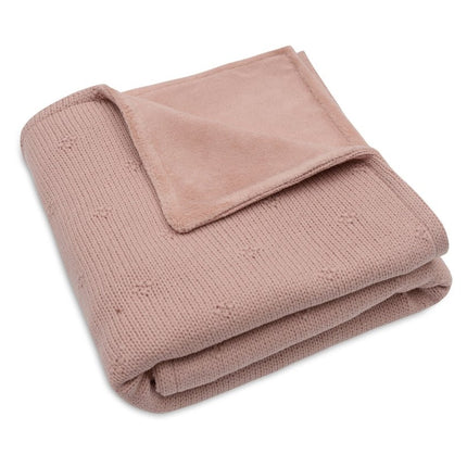 Jollein Wiegdeken Cosy Knit Wild Rose/Velvet 75 X 100 Cm - Jollein - Babywinkel - 8717329386624