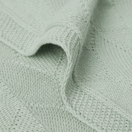 Jollein Wiegdeken Shell Knit Sea Foam 75x100cm - Jollein - Babywinkel - 8717329373648