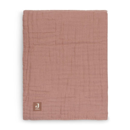 Jollein Wiegdeken Wrinkled Cotton Rosewood 75x100cm - Jollein - Babywinkel - 8717329364226