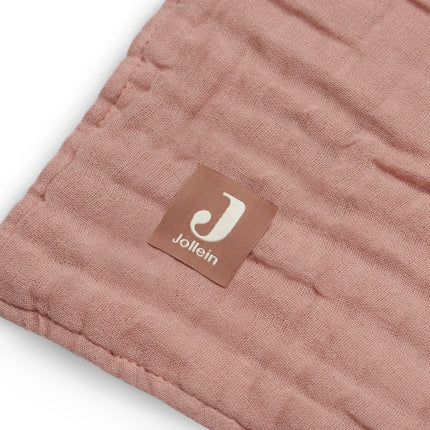 Jollein Wiegdeken Wrinkled Cotton Rosewood 75x100cm - Jollein - Babywinkel - 8717329364226