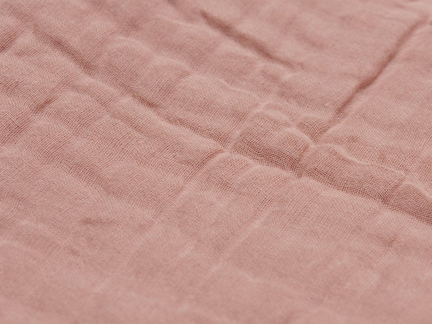 Jollein Wiegdeken Wrinkled Cotton Rosewood 75x100cm - Jollein - Babywinkel - 8717329364226