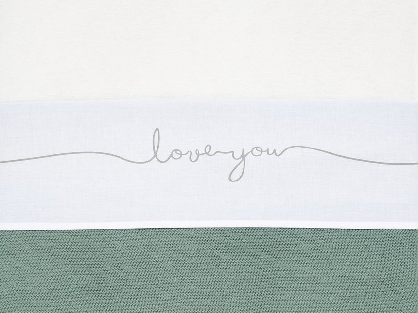 Jollein Wieglaken Love You Grijs 75x100cm - Jollein - Babywinkel - 8717329334915
