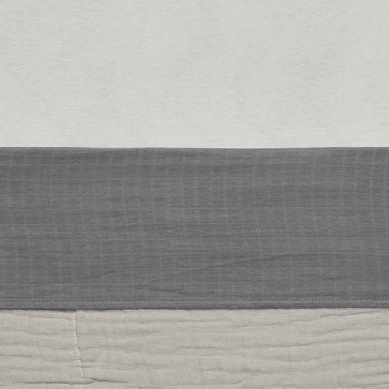 Jollein Wieglaken Wrinkled Cotton Storm Grey 75x100cm - Jollein - Babywinkel - 8717329364318