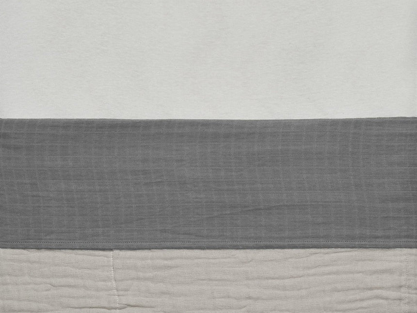 Jollein Wieglaken Wrinkled Cotton Storm Grey 75x100cm - Jollein - Babywinkel - 8717329364318