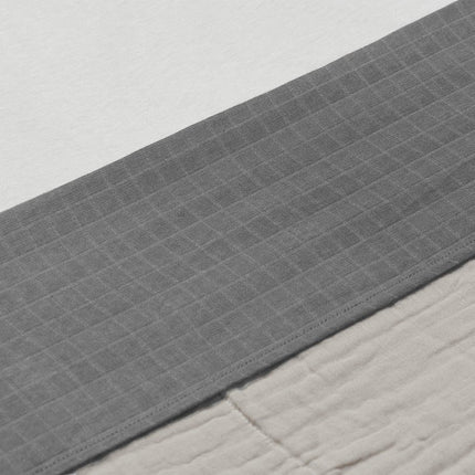 Jollein Wieglaken Wrinkled Cotton Storm Grey 75x100cm - Jollein - Babywinkel - 8717329364318