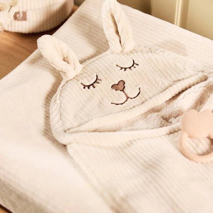 Jollein Wikkeldeken Baby Bunny Cloudy Rib/ Oatmeal - Babywinkel - 8717329401563