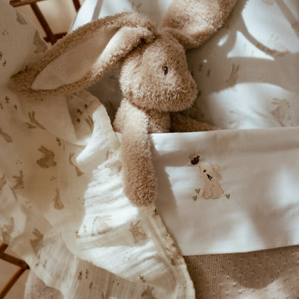 <tc>Little Dutch</tc> Wiegenhandtuch Baby Bunny Weiß Gestickt