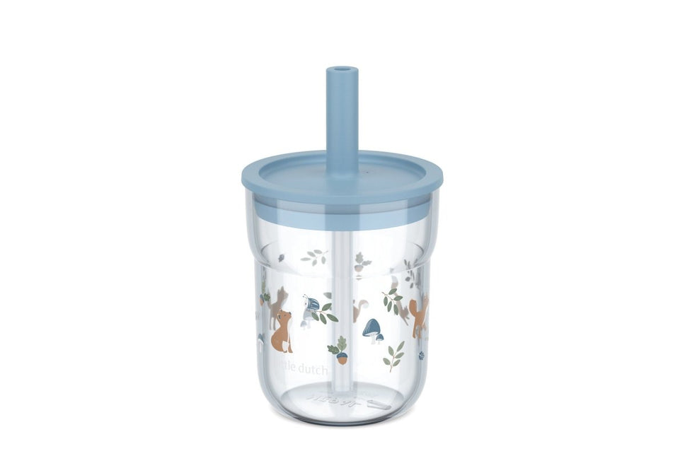 Kinderglas Mepal Mio 250 ml met rietje - Forest Friends - Babywinkel - 8720294049463