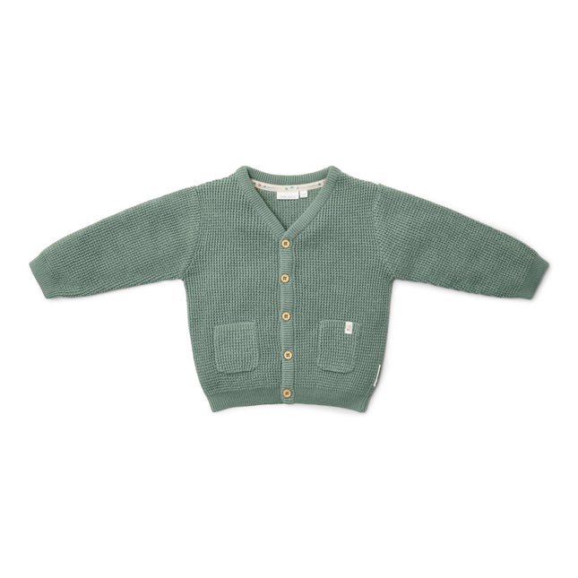 Strickstrickjacke Waldgrün
