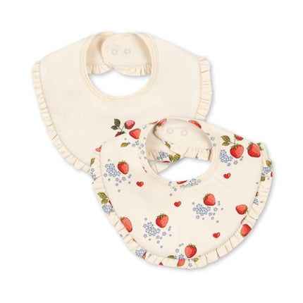 Konges Slojd Basic 2 Pack Frill Bib Marmalade Mix - Babywinkel - 5715681002476