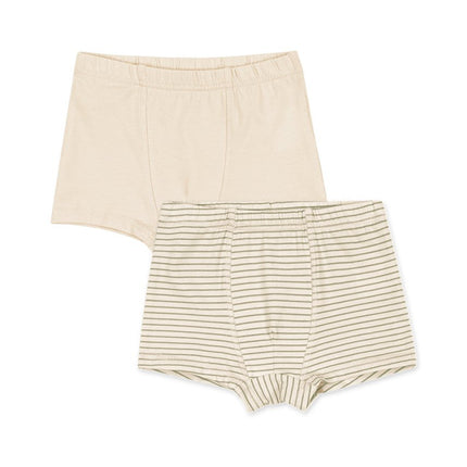 Konges Slojd Basic Boxers GOTS Tea Stripe/Buttercream 2st koop je bij Babywinkel