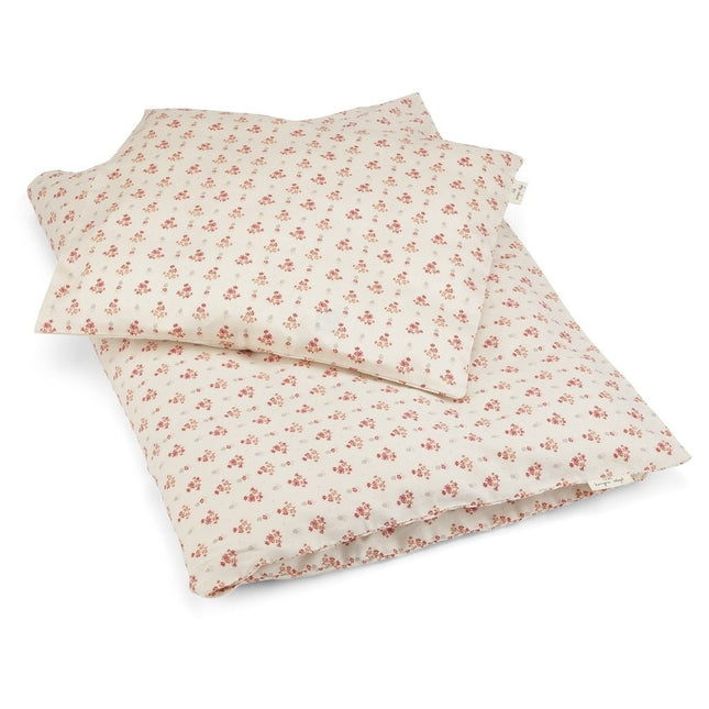 Konges Slojd Dekbedovertrek Junior Vintage Floral Red 140x100cm - Konges Slojd - Babywinkel - 5712982875778