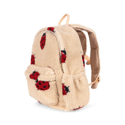 Konges Slojd Jody Teddy Backpack Grs Ladybug Sand - Babywinkel - 5715681030271