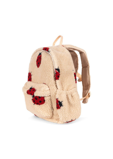 Konges Slojd Jody Teddy Backpack Grs Ladybug Sand - Babywinkel - 5715681030271