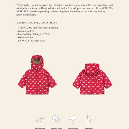 Konges Slojd Kinderjas Nuka Coeur Rose Coloré - Konges Slojd - Babywinkel - 5715681089286