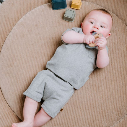 Kort broekje Melange grijs - Babywinkel - 8720512364156