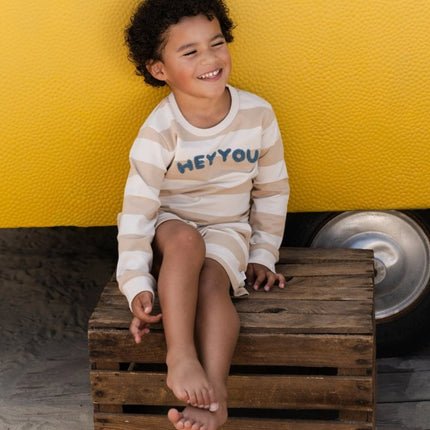 Korte broek Biscuit Stripe koop je bij Babywinkel