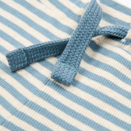 Korte broek blauw Stone Blue stripe koop je bij Babywinkel