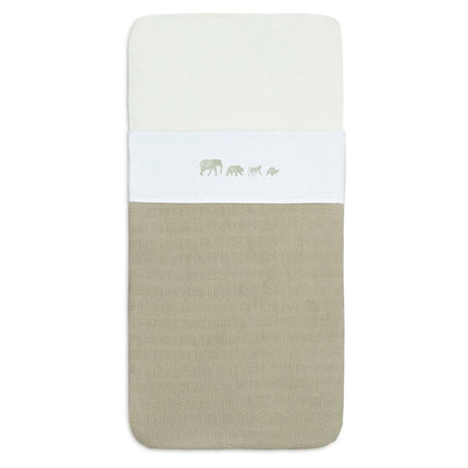 Laken Wieg 75x100cm Animals - Olive Green - Babywinkel - 8717329376700