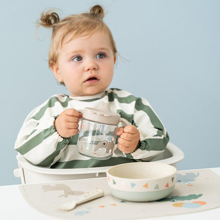 Leerbeker met tuit en handvatten Celebration Sand koop je bij Babywinkel