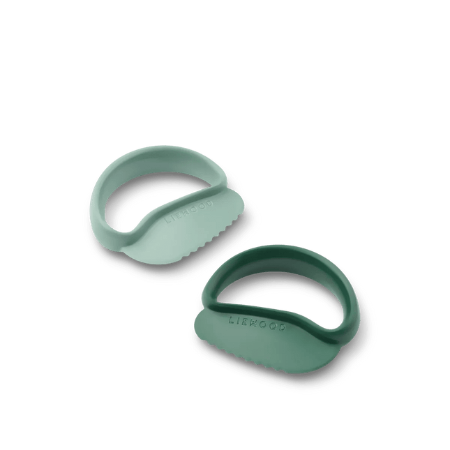 Liewood Baby Bestekset Riven Safe Cutter Peppermint / Garden Green koop je bij Babywinkel