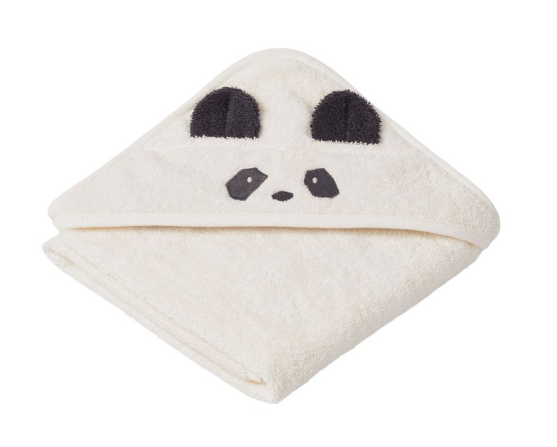 Liewood Badcape Baby Albert Panda Creme De La Creme koop je bij Babywinkel