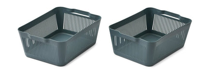 Liewood Opbergmand Makeeva L Whale Blue 2St - Liewood - Babywinkel - 5715493134693