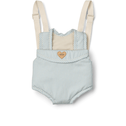 Liewood Poppendraagzak Y/D Stripe Beach Blue / Creme De La Creme koop je bij Babywinkel
