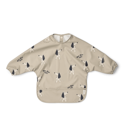 Liewood Slabbetje Dakota Dog / Mist Lange Mouwen koop je bij Babywinkel