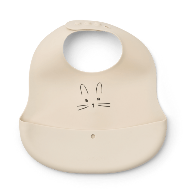 Liewood Slabbetje Ember Rabbit Sandy / Oat koop je bij Babywinkel
