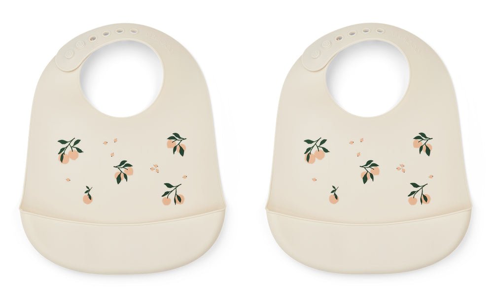 Liewood Slabbetje Tilda Peach/ Sea Shell 2St koop je bij Babywinkel