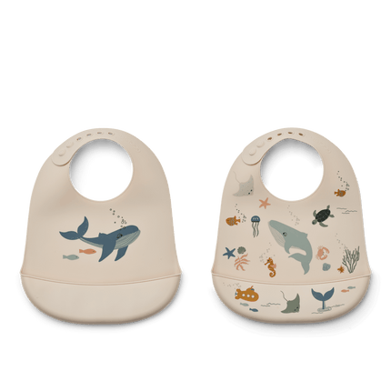 Liewood Slabbetje Tilda Sea Creature/Sandy 2St - Liewood - Babywinkel - 5715493238391