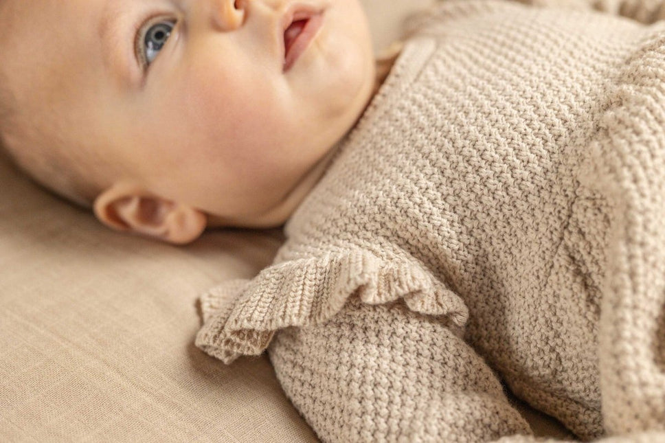 Little Dutch Baby Jurkje Lange Mouwen Ruches Sand koop je bij Babywinkel