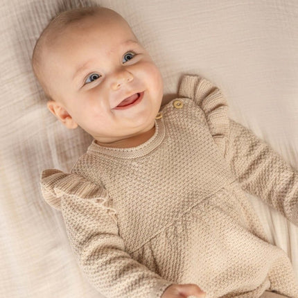 Little Dutch Baby Jurkje Lange Mouwen Ruches Sand koop je bij Babywinkel
