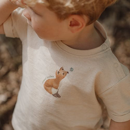 Little Dutch Baby Shirt Korte Mouw Birch Melange koop je bij Babywinkel