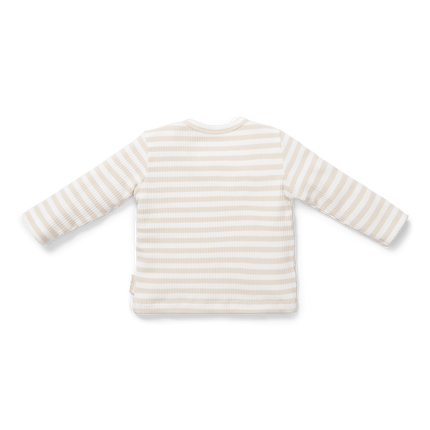 Little Dutch Baby Shirt Lange Mouwen Stripe Sand/White koop je bij Babywinkel